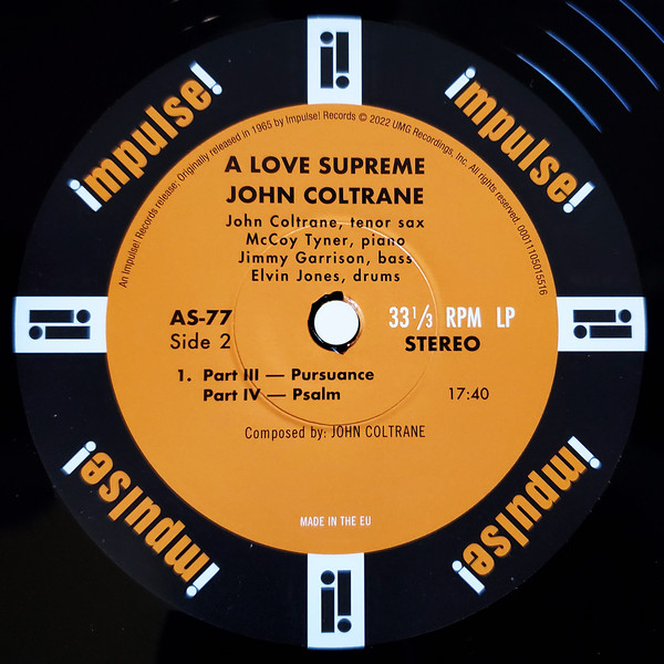 John Coltrane - A Love Supreme | Impulse! (00011105015516) - 3 John Coltrane - A Love Supreme | Impulse! (00011105015516) - 3