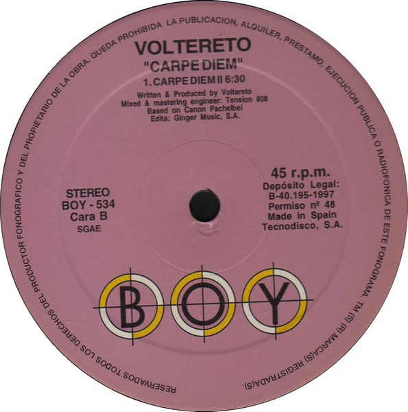 Voltereto - Carpe Diem | Boy Records (BOY-534) - 3