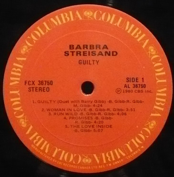 Barbra Streisand - Guilty | Columbia (FCX 36750) - 3