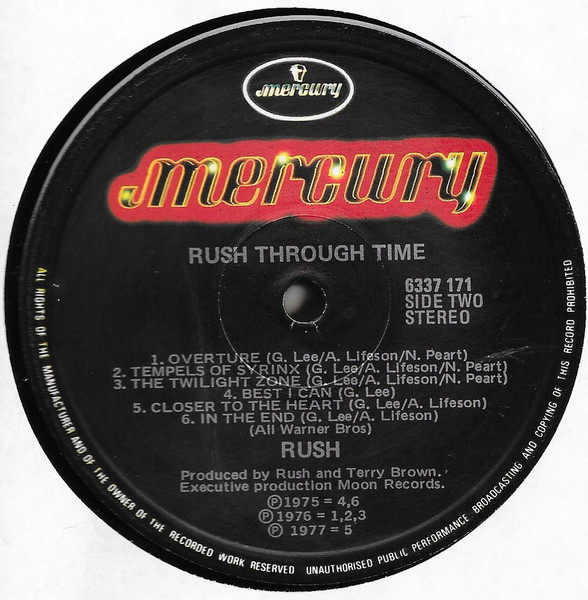 Rush - Rush Through Time | Mercury (6337 171) - 4 Rush - Rush Through Time | Mercury (6337 171) - 4