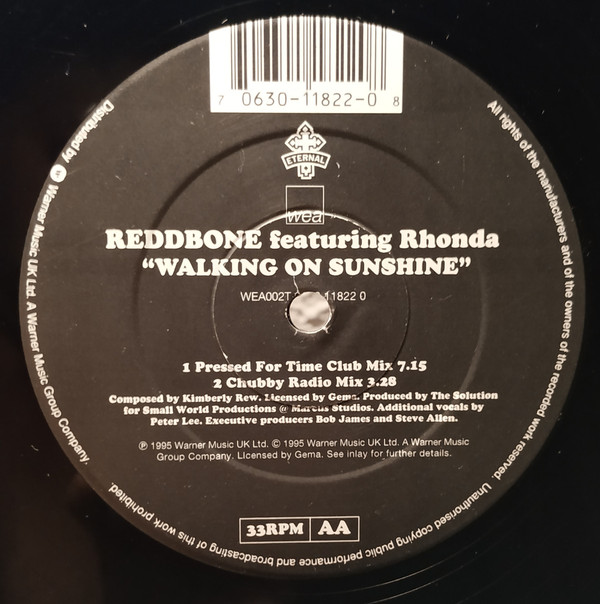 Reddbone Featuring Rhonda - Walking On Sunshine | Eternal (WEA002T) - 4 Reddbone Featuring Rhonda - Walking On Sunshine | Eternal (WEA002T) - 4