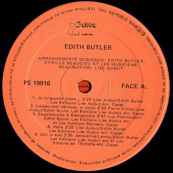 Edith Butler - Je M'appelle Edith | PolyGram (PS-19916) - 3 Edith Butler - Je M'appelle Edith | PolyGram (PS-19916) - 3