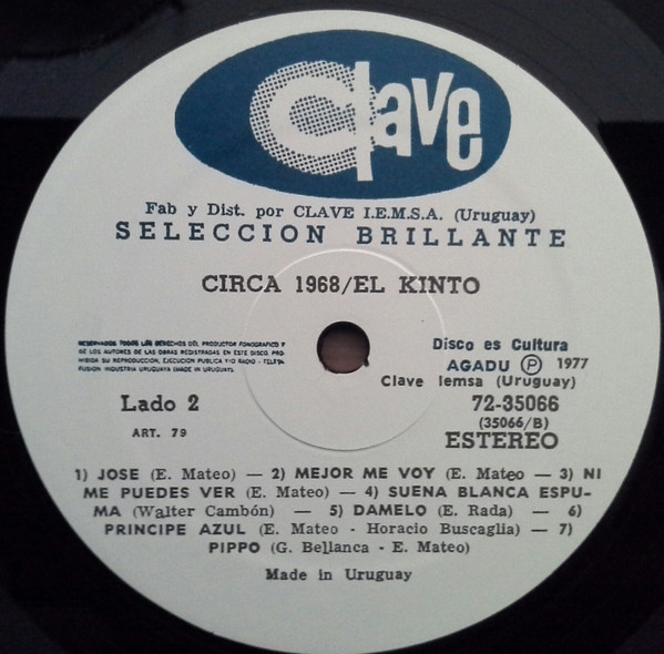 El Kinto - Circa 1968 | Clave (72 35066) - 4 El Kinto - Circa 1968 | Clave (72 35066) - 4