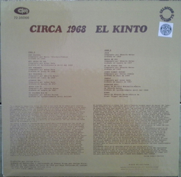 El Kinto - Circa 1968 | Clave (72 35066) - 2 El Kinto - Circa 1968 | Clave (72 35066) - 2