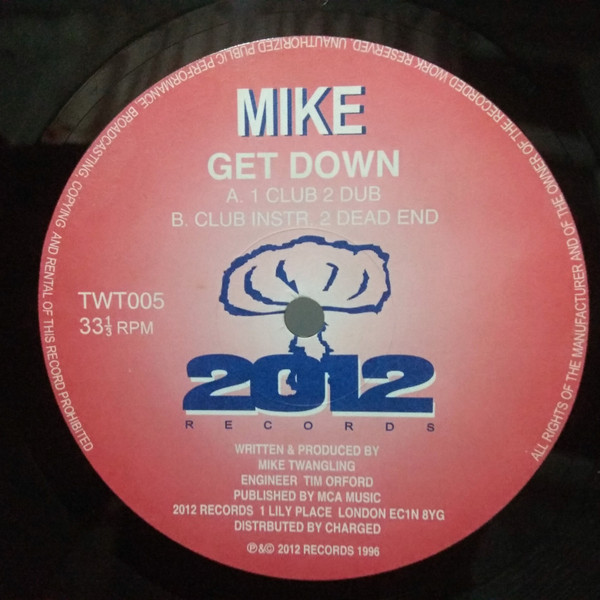Mike Twangling - Get Down | 2012 Records (TWT005) - main