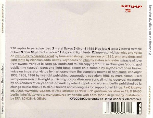 Tarwater - Dwellers On The Threshold | Kitty-Yo (KY02065CD) - 2
