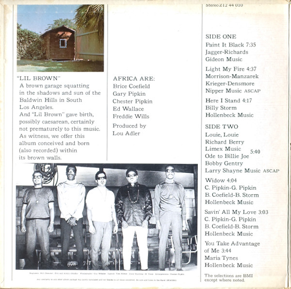 Africa - Music From "Lil Brown" | Ode Records (Z1244010) - 2