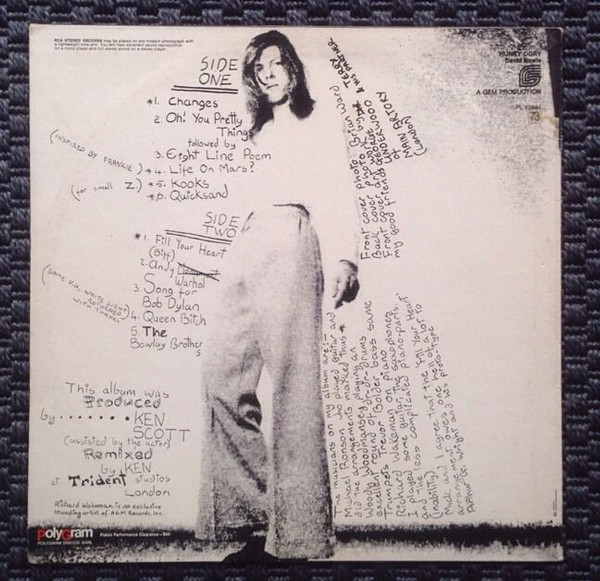 David Bowie - Hunky Dory | RCA Victor (PL 13844) - 2