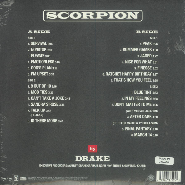 Drake - Scorpion | Young Money Entertainment (B0029103-01) - 2