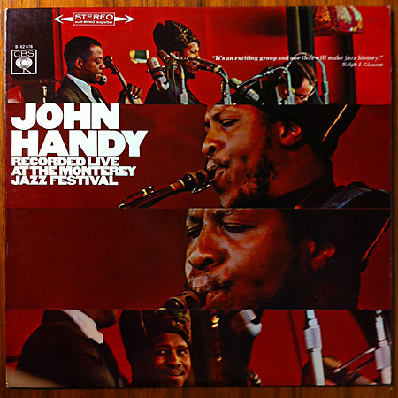 John Handy - Recorded Live At The Monterey Jazz Festival | CBS (S 62 678)