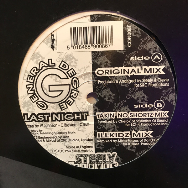 General Degree - Last Night | Conqueror (CON008T)