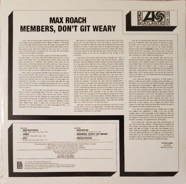 Max Roach - Members, Don’t Git Weary | Real Gone Music (RGM-1392) - 3