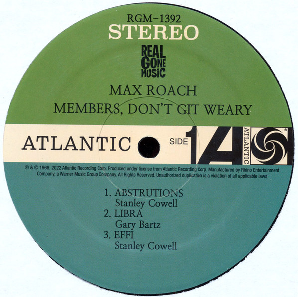 Max Roach - Members, Don’t Git Weary | Real Gone Music (RGM-1392) - 4