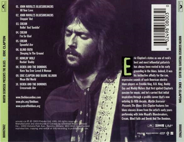 Eric Clapton - Martin Scorsese Presents The Blues [CD] | Polydor (B000079602) - 2