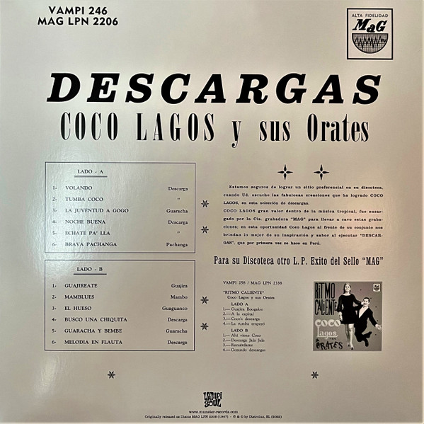 Coco Lagos Y Sus Orates - Descargas | Vampi Soul (VAMPI 246) - 2