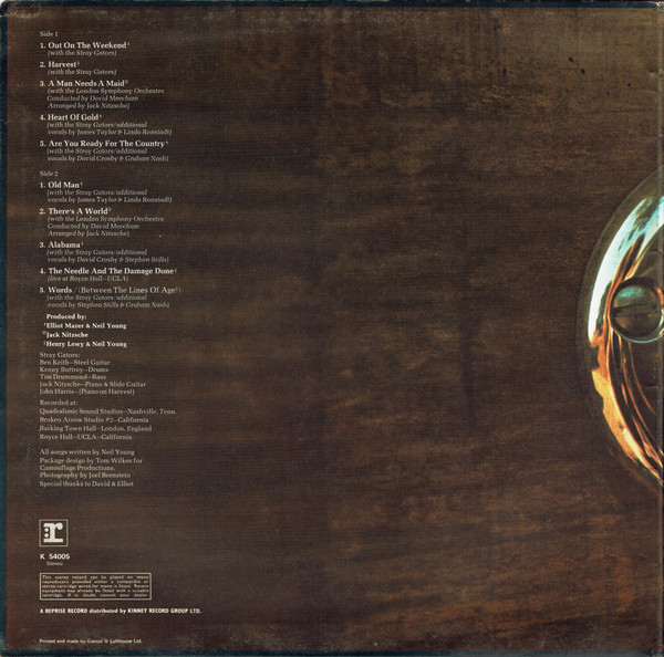 Neil Young - Harvest | Reprise Records (K 54005) - 2 Neil Young - Harvest | Reprise Records (K 54005) - 2