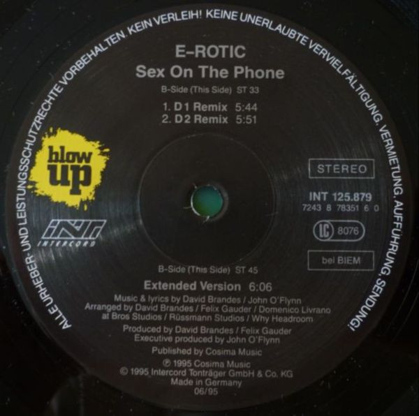 E-Rotic - Sex On The Phone | Blow Up (INT 125.879) - main