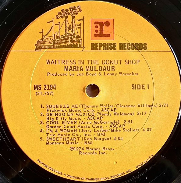 Maria Muldaur - Waitress In A Donut Shop | Reprise Records (MS 2194) - 3 Maria Muldaur - Waitress In A Donut Shop | Reprise Records (MS 2194) - 3