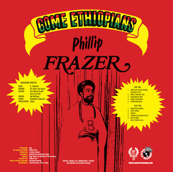Phillip Fraser - Come Ethiopians (Deluxe Edition) | Patate Records (PRPLP051)