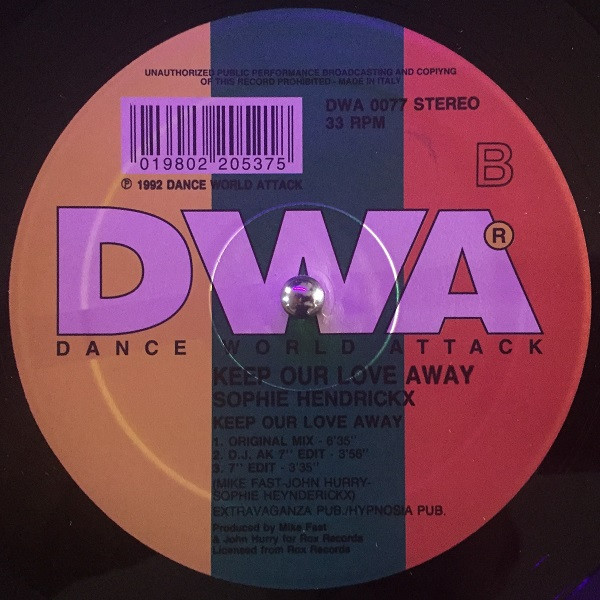 Sophie Hendrickx - Keep Our Love Away | DWA (Dance World Attack) (DWA 0077) - 3