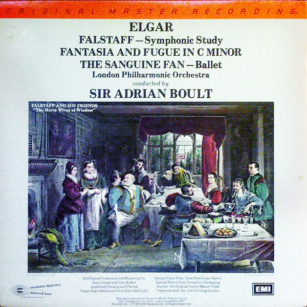 Sir Adrian Boult , London Philharmonic Orchestra , Sir Edward Elgar - Falstaff - Symphonic Study / The Sanguine Fan - Ballet / Fantasia And Fugue In C Minor | Mobile Fidelity Sound Lab (MFSL 2-501) - 2 Sir Adrian Boult , London Philharmonic Orchestra , Sir Edward Elgar - Falstaff - Symphonic Study / The Sanguine Fan - Ballet / Fantasia And Fugue In C Minor | Mobile Fidelity Sound Lab (MFSL 2-501) - 2