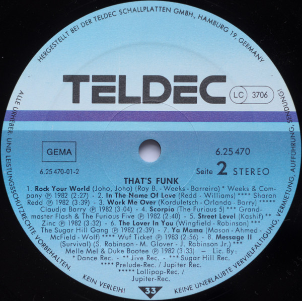 Various - That's Funk · Hot Groove! | TELDEC (6.25470) - 4