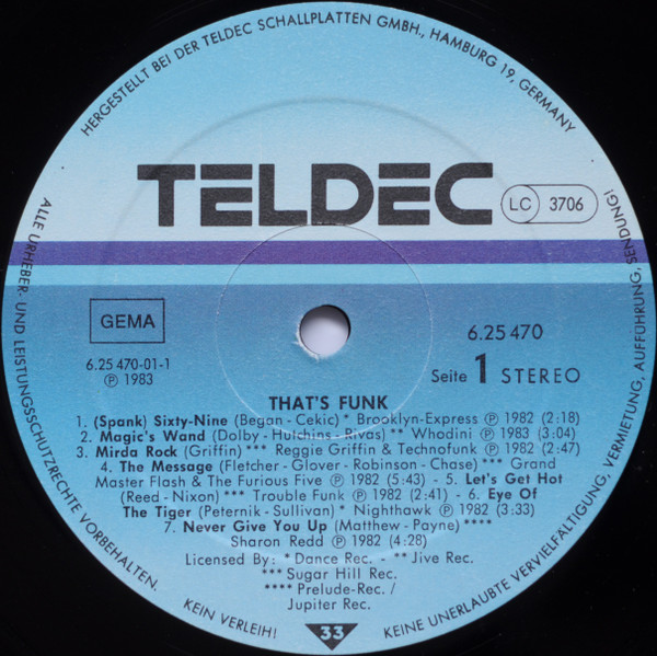 Various - That's Funk · Hot Groove! | TELDEC (6.25470) - 3