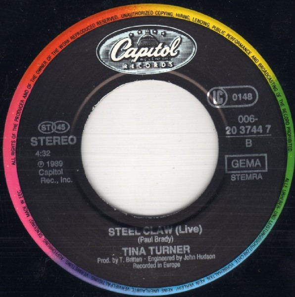 Tina Turner - I Don't Wanna Lose You | Capitol Records (006-20 3744 7) - 4 Tina Turner - I Don't Wanna Lose You | Capitol Records (006-20 3744 7) - 4