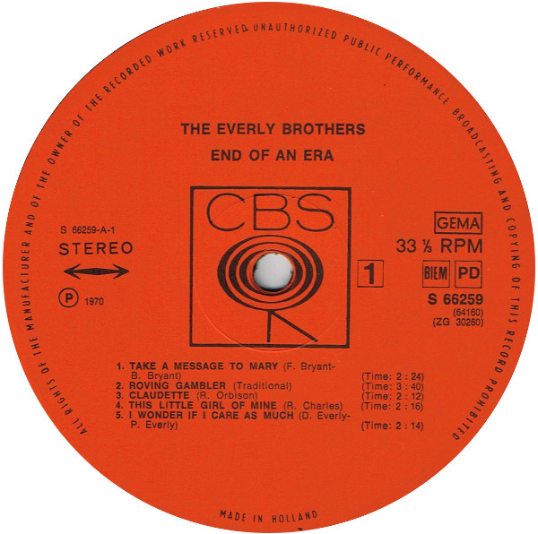 Everly Brothers - End Of An Era | CBS (S 66259) - 4 Everly Brothers - End Of An Era | CBS (S 66259) - 4