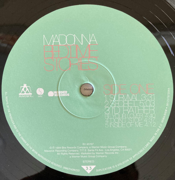Madonna - Bedtime Stories | Maverick (R1 45767) - 4 Madonna - Bedtime Stories | Maverick (R1 45767) - 4