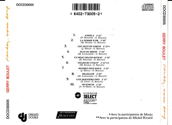 Gerry Boulet - Rendez-Vous Doux | Disques Double (DOCD30005) - 3