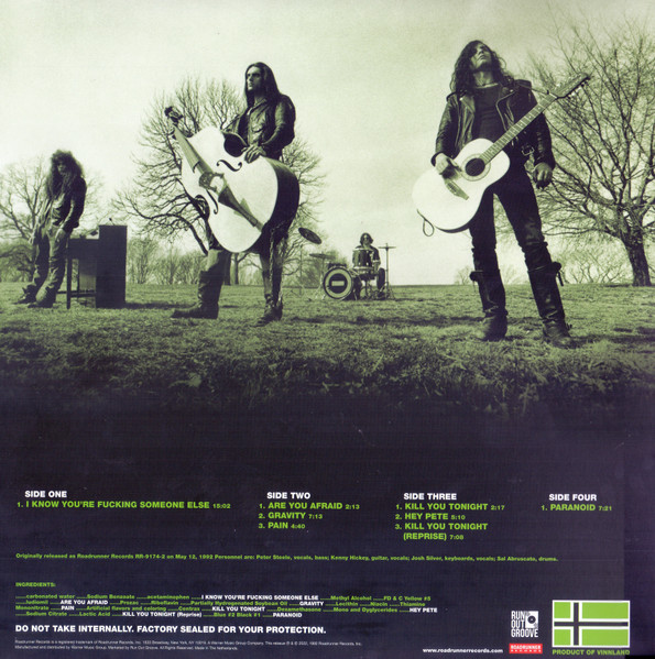 Type O Negative - The Origin Of The Feces (Not Live At Brighton Beach) | Run Out Groove (ROGV-171) - 2