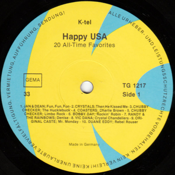 Various - Happy USA (20 All-Time Favorites) | K-Tel (TG 1217) - 2 Various - Happy USA (20 All-Time Favorites) | K-Tel (TG 1217) - 2