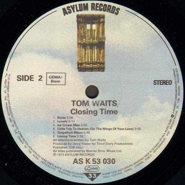 Tom Waits - Closing Time | Asylum Records (AS 53 030) - 4