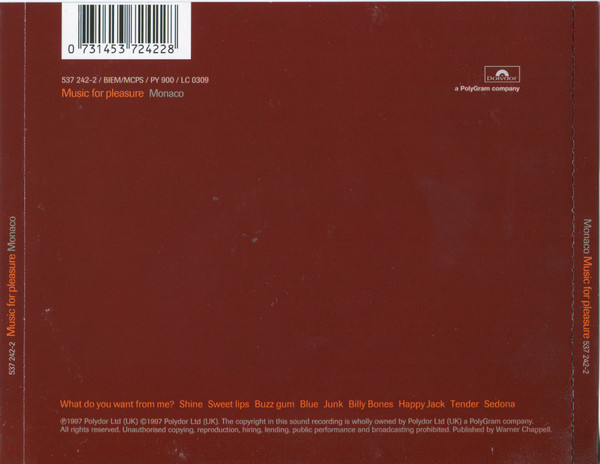 Monaco - Music For Pleasure | Polydor (537 242-2) - 2
