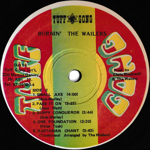 The Wailers - Burnin' | Tuff Gong (422-846 200-1) - 4 The Wailers - Burnin' | Tuff Gong (422-846 200-1) - 4