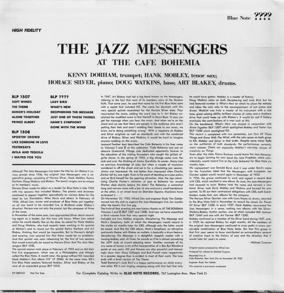 Art Blakey & The Jazz Messengers - At The Cafe Bohemia Volume 3 | Blue Note (DY-5805-01) - 2 Art Blakey & The Jazz Messengers - At The Cafe Bohemia Volume 3 | Blue Note (DY-5805-01) - 2