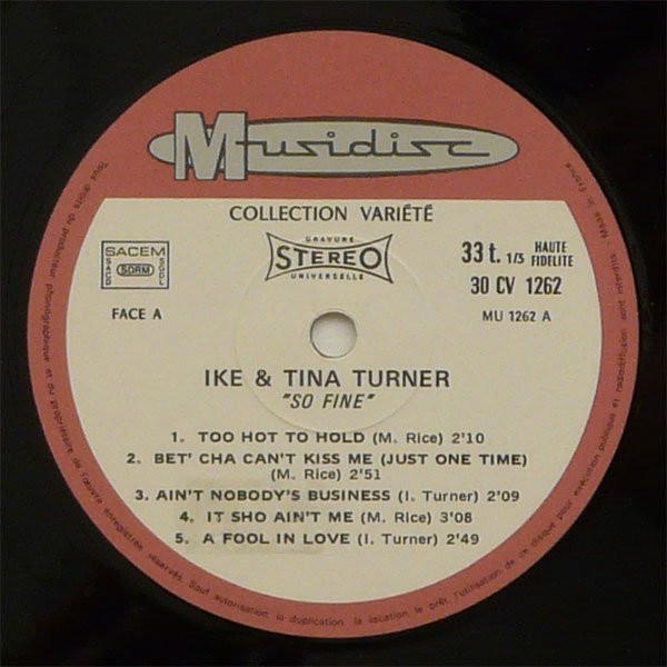 Ike & Tina Turner - So Fine | Musidisc (30 CV 1262) - 3 Ike & Tina Turner - So Fine | Musidisc (30 CV 1262) - 3