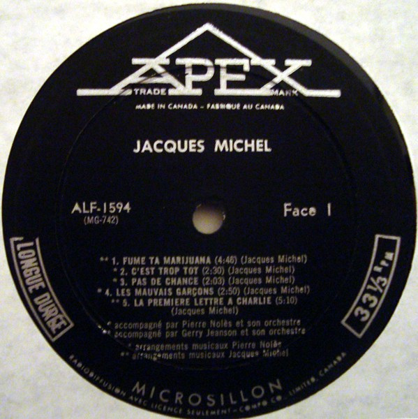 Jacques Michel - Jacques Michel [Vinyl] | Apex (ALF-1594) - 3