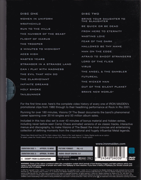 Iron Maiden - Visions Of The Beast | EMI (7243 4904039 7) - 3