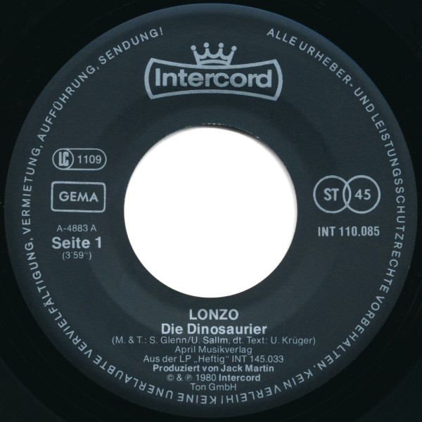 Lonzo Westphal - Die Dinosaurier | Intercord (INT 110.085) - 3
