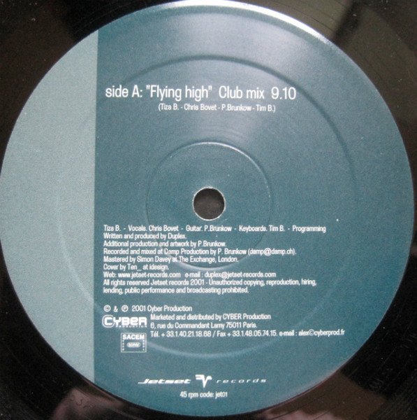 Duplex - Flying High | Jetset Records (jet01) - 4 Duplex - Flying High | Jetset Records (jet01) - 4