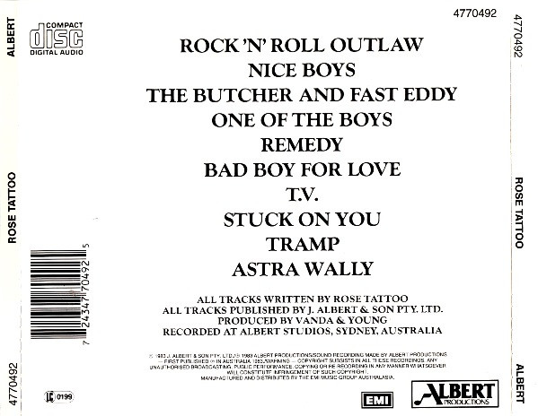 Rose Tattoo - Rose Tattoo CD | Albert Productions (4770492) - 2 Rose Tattoo - Rose Tattoo CD | Albert Productions (4770492) - 2