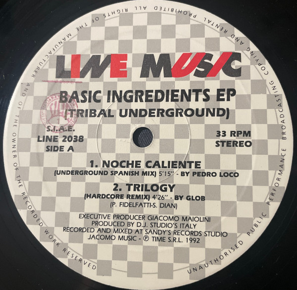 Various - Basic Ingredients EP (Tribal Underground) | Line Music (LINE 2038) - 2 Various - Basic Ingredients EP (Tribal Underground) | Line Music (LINE 2038) - 2