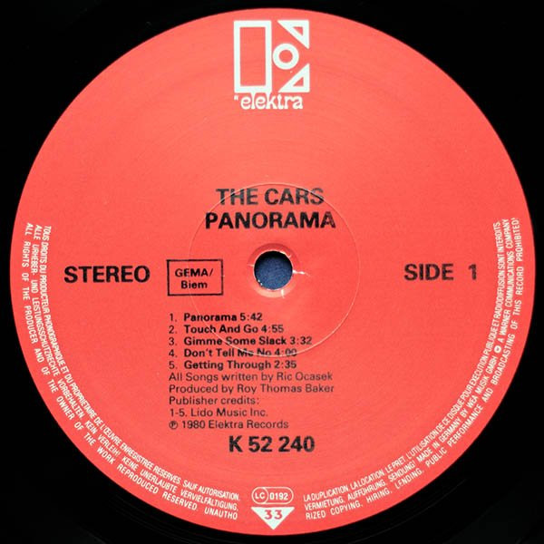 The Cars - Panorama | Elektra (K 52 240)