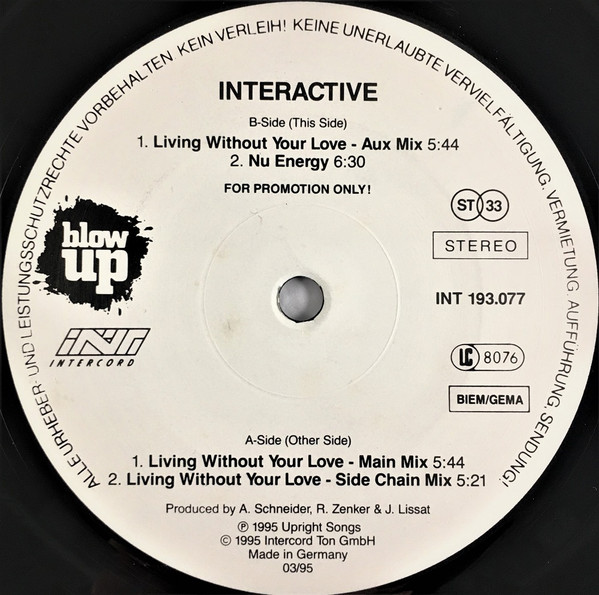 Interactive - Living Without Your Love | Blow Up (INT 193.077)