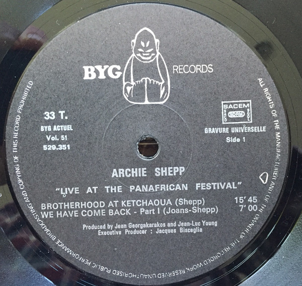 Archie Shepp - Live At The Panafrican Festival | BYG Records (529.351) - 4 Archie Shepp - Live At The Panafrican Festival | BYG Records (529.351) - 4