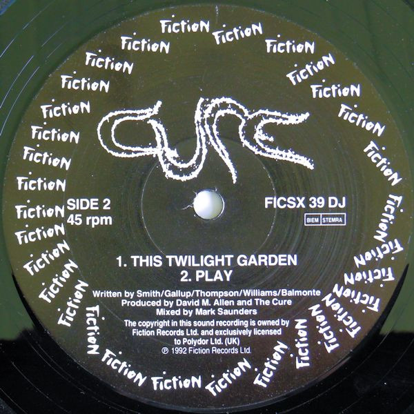The Cure - High | Fiction Records (FICSX 39 DJ) - 2