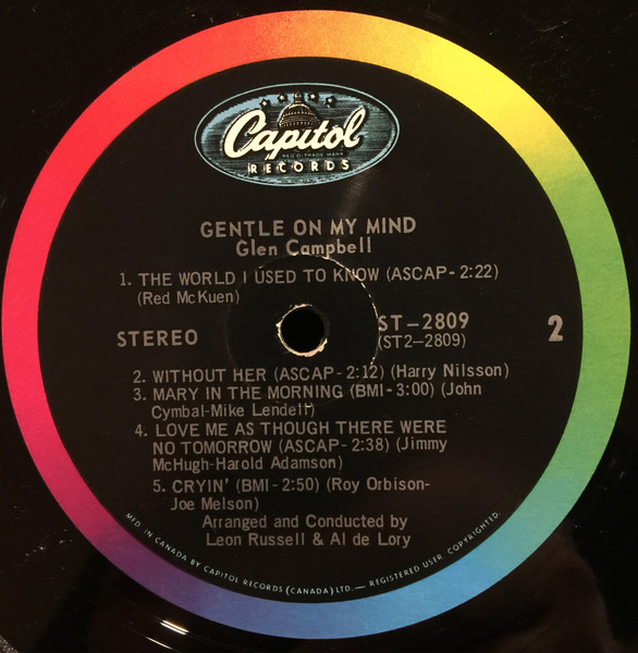 Glen Campbell - Gentle On My Mind | Capitol Records (ST 2809) - 4 Glen Campbell - Gentle On My Mind | Capitol Records (ST 2809) - 4