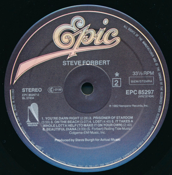Steve Forbert - Steve Forbert | Epic (EPC 85297) - 4